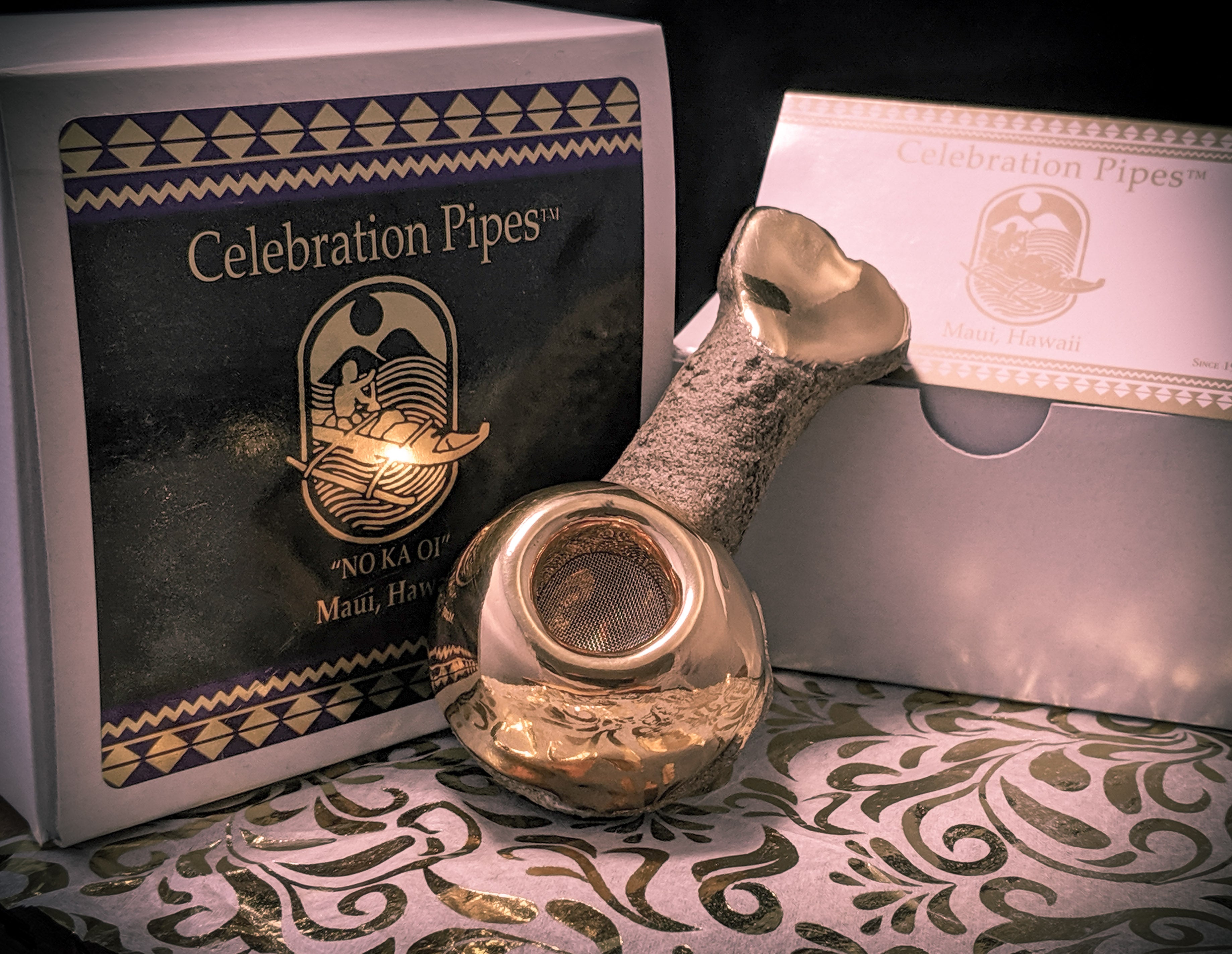 Gold Tipped Celebration Pipe